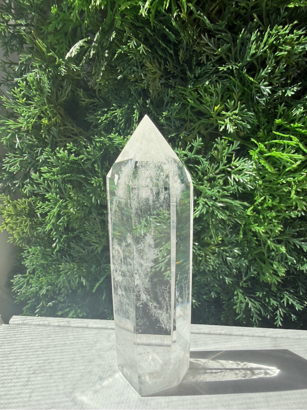 Natural Clear Quartz Point Tower  Crown Chakra Crystal Master Healer Positive
